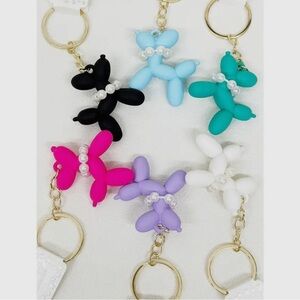 Colorful Balloon Dog Keychain